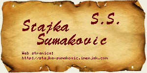 Stajka Šumaković vizit kartica
